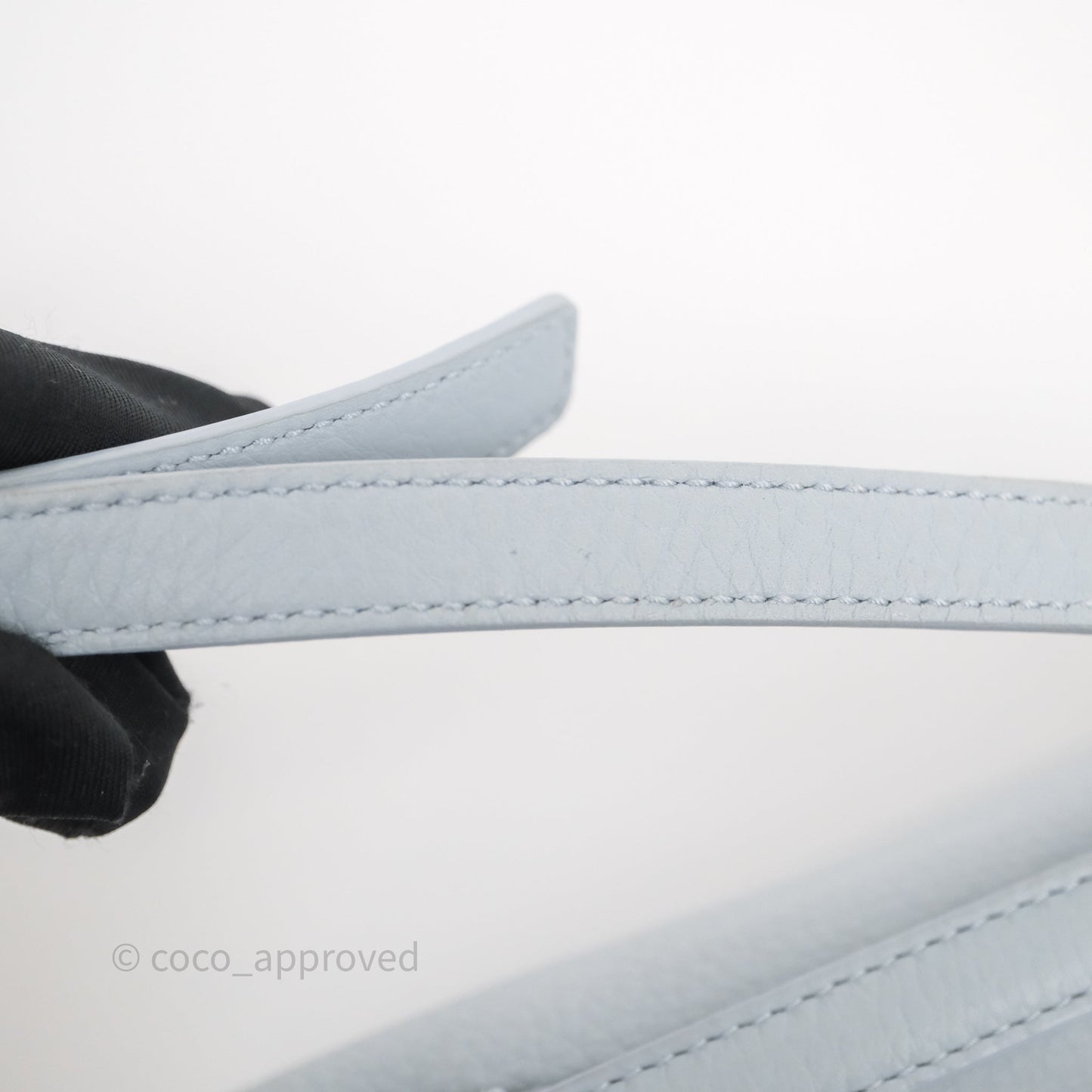 Loro Piana Extra Pocket L19 Light Blue Grained Calfskin