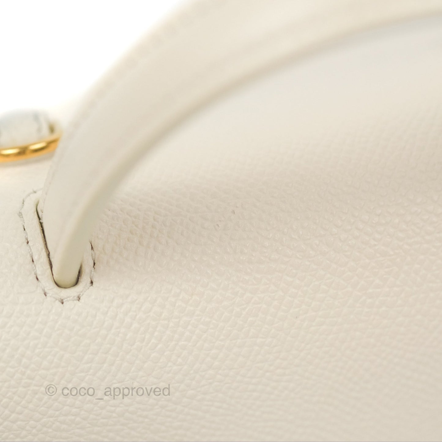 Celine Pico Belt Bag White Grained Calfskin Gold Hardware