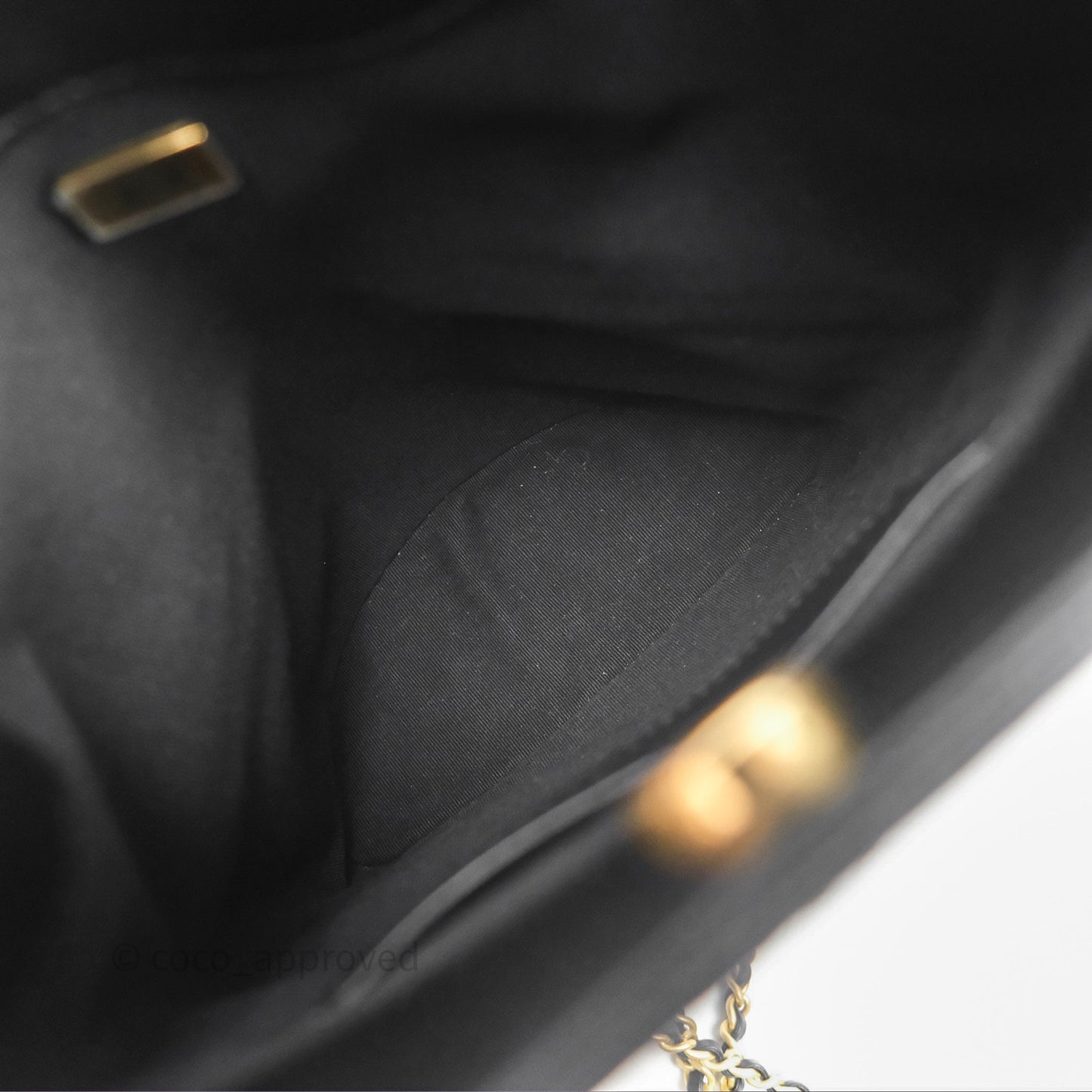 Chanel Double Pocket Black Lambskin Gold Hardware