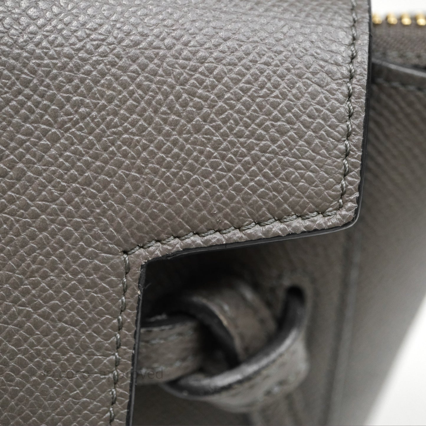 Celine Pico Belt Bag Grey Grained Calfskin Gold Hardware