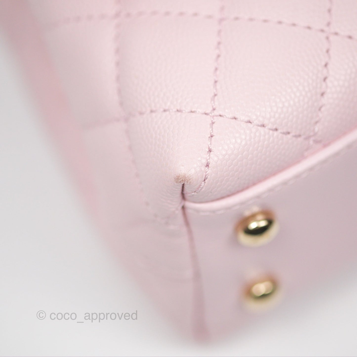 Chanel Small Coco Handle Light Pink Caviar Gold Hardware