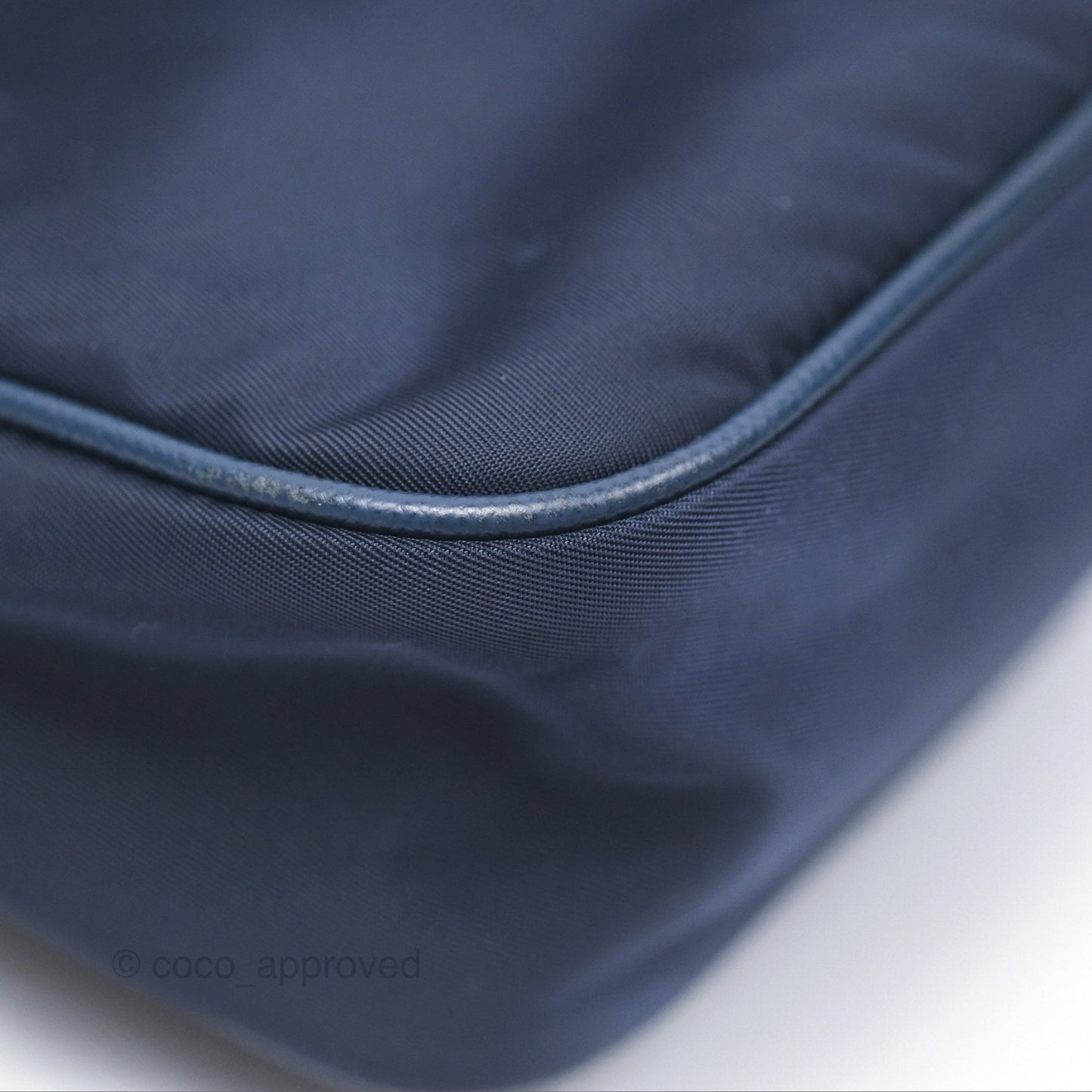Prada Nylon Re-Edition 2005 Shoulder Bag Navy Blue Silver Hardware