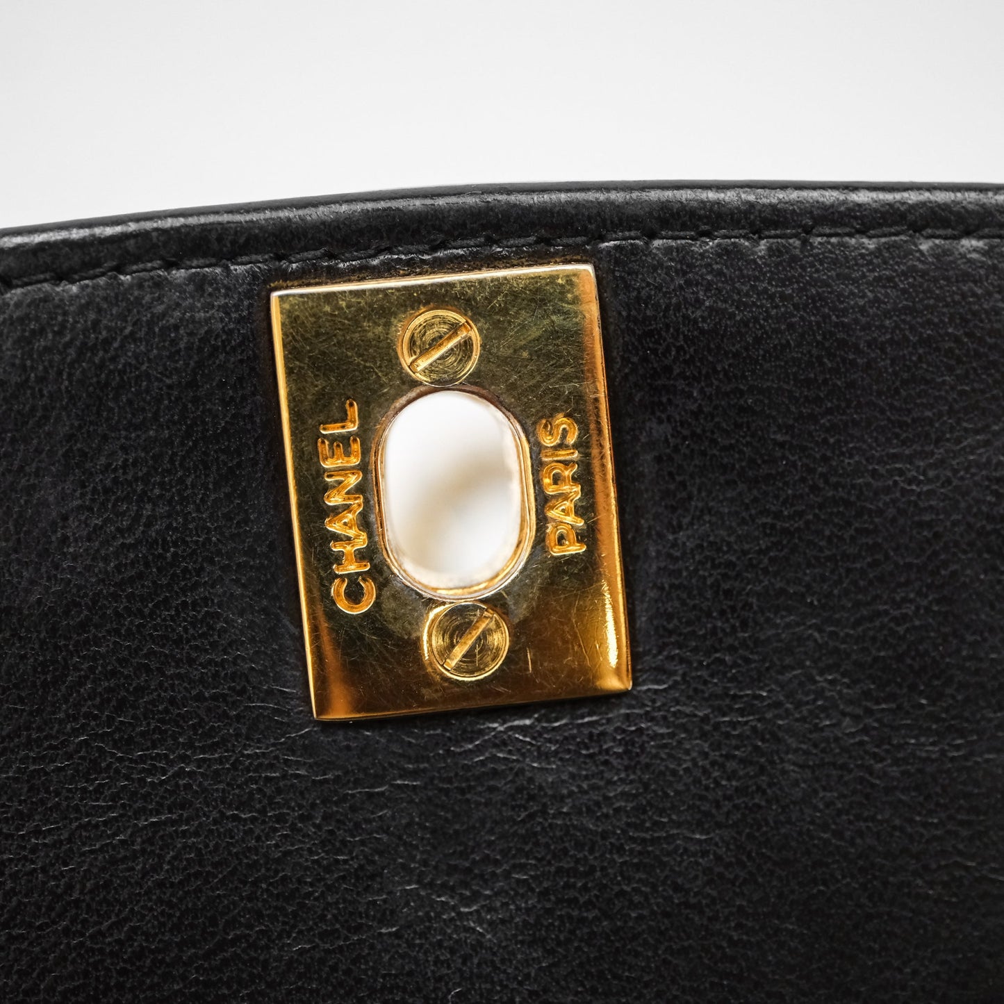 Chanel Vintage Medium Classic Diana Flap Bag Black Lambskin 24K Gold Hardware