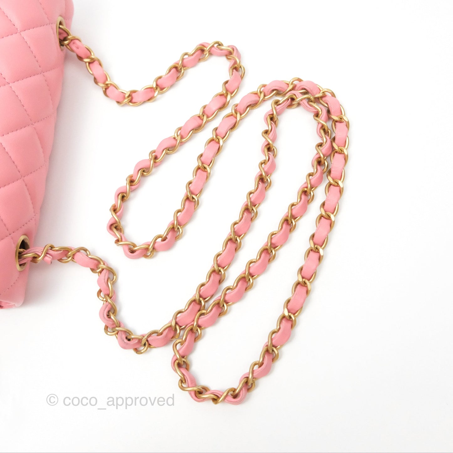 Chanel Quilted Mini Rectangular Pink Lambskin Gold Hardware
