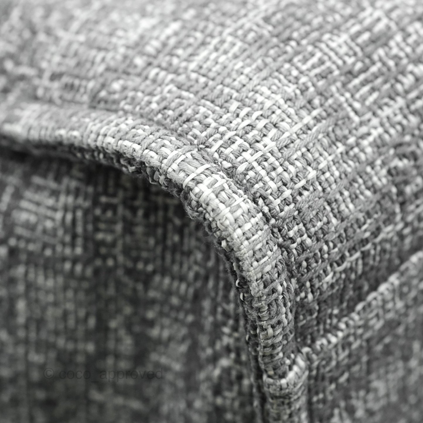 Chanel Large Deauville Charcoal Grey Tweed