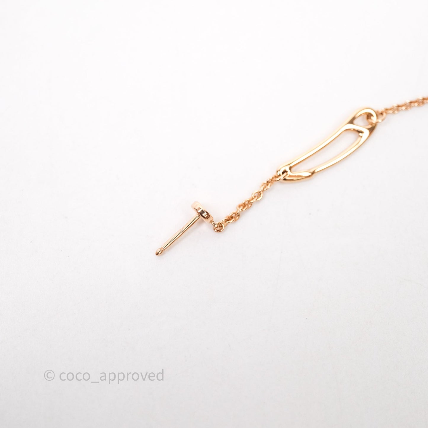 Hermes Chaine d'ancre Mini Punk Earrings Rose Gold
