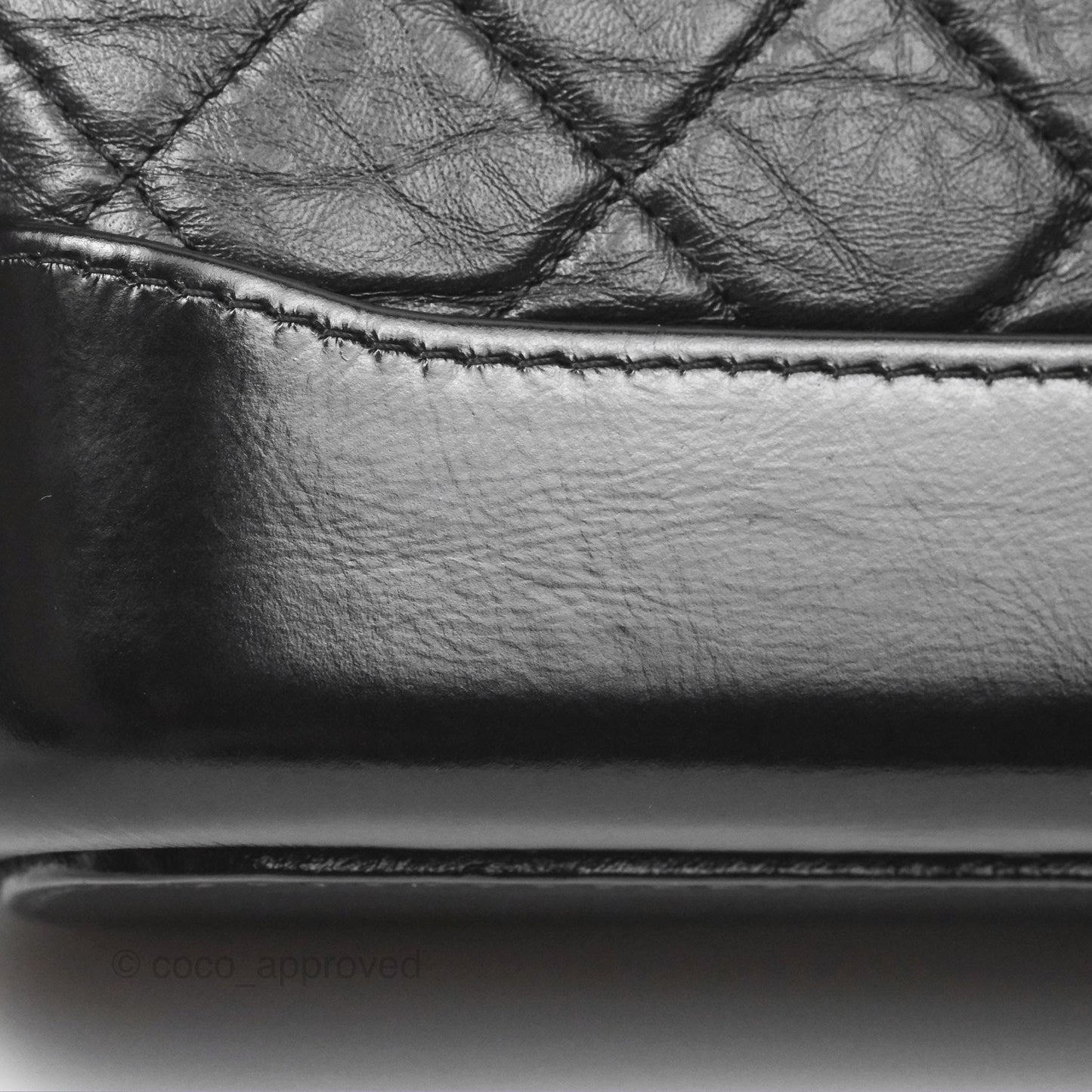 Chanel Small Gabrielle Hobo Quilted Black Aged Calfskin