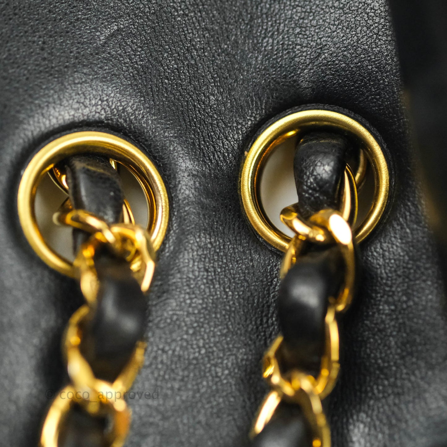 Chanel Classic Vintage Double Flap M/L Black Lambskin 24K Gold Hardware