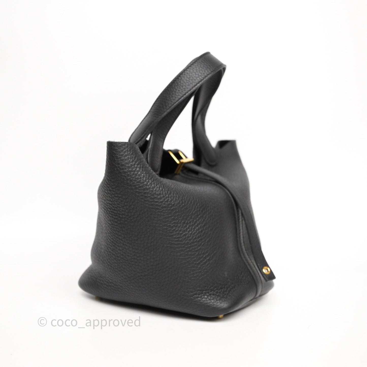 Hermès Picotin Lock 18 Noir Black 89 Clemence Gold Hardware