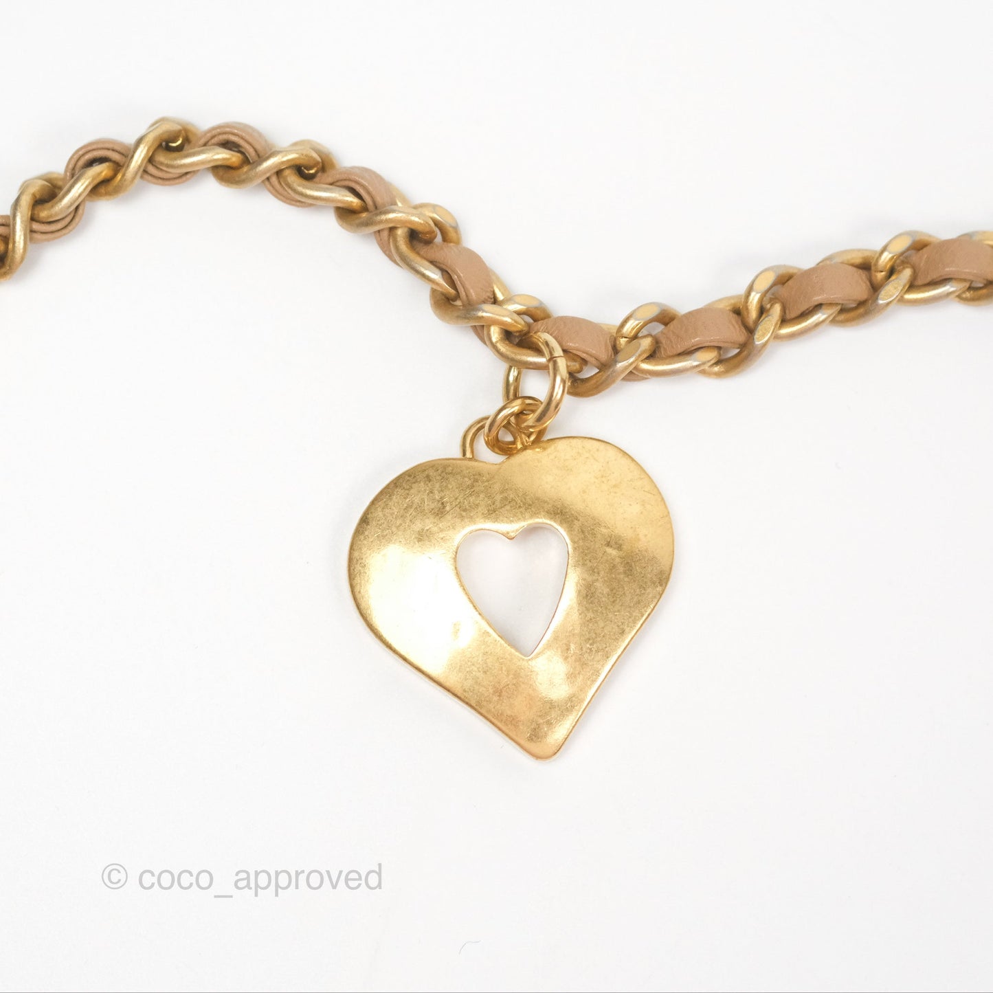 Chanel Mini Flap Bag With Heart CC Charm Beige Lambskin Aged Gold Hardware 22B