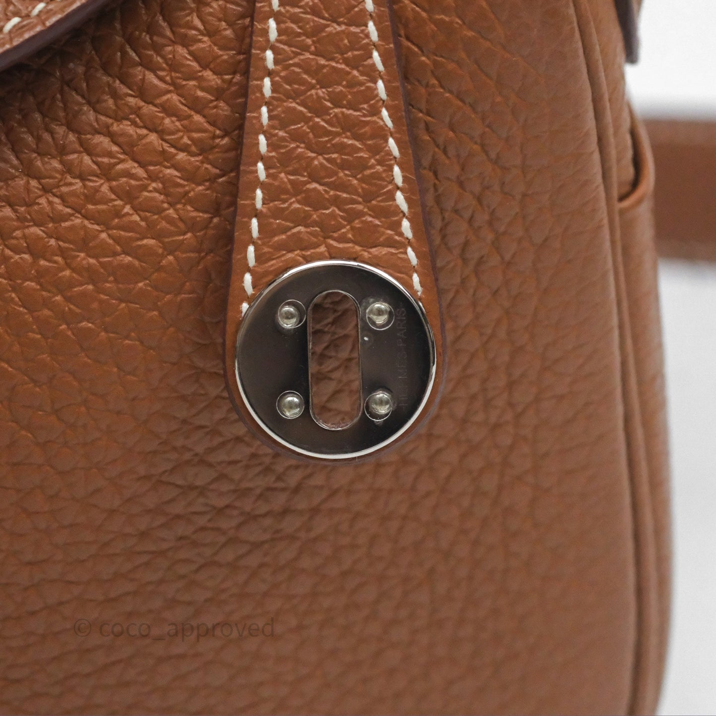 Hermès Mini Lindy 20 Gold Clemence Palladium Hardware