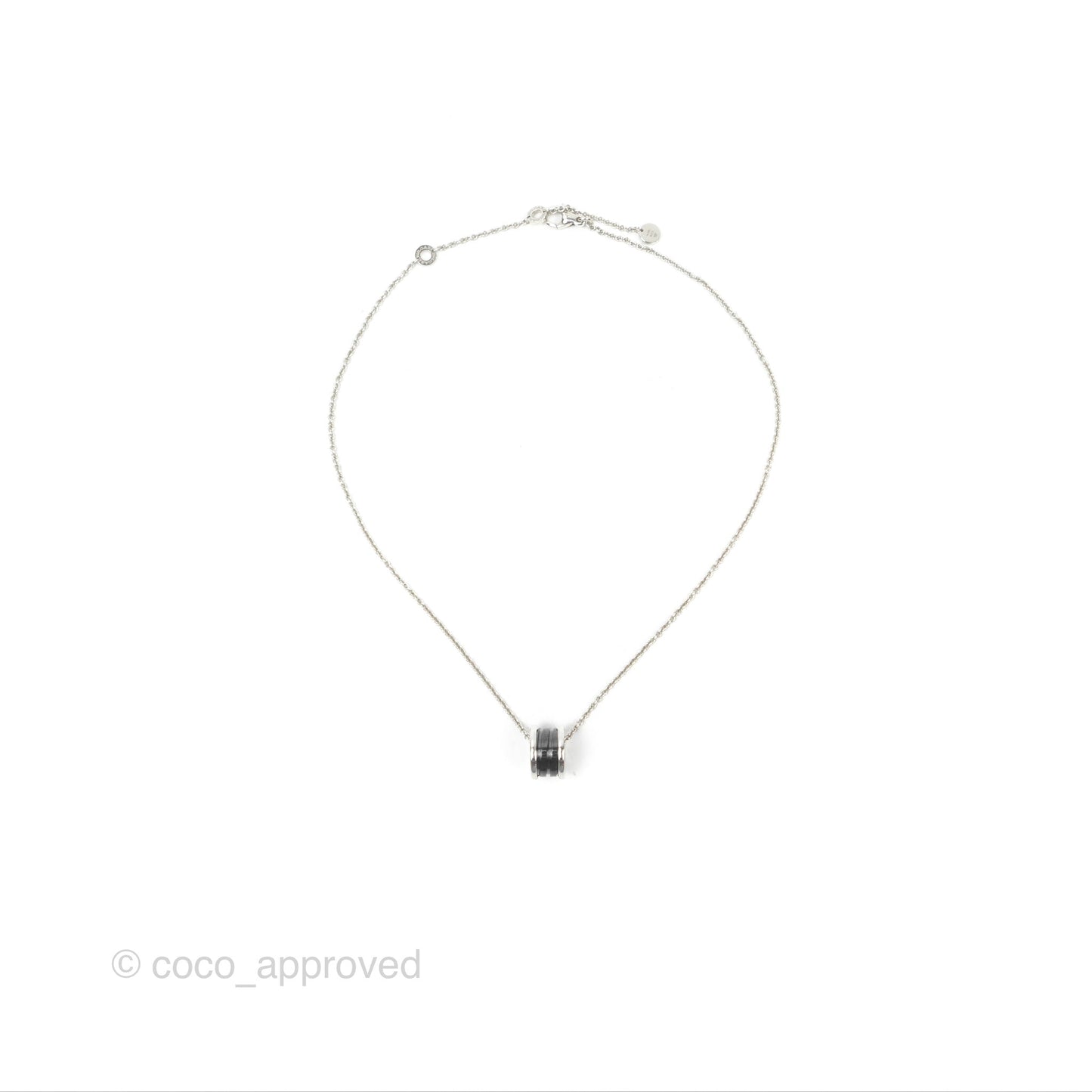 Bvlgari Save the Children Zero1 Necklace Black Ceramic Sterling Silver