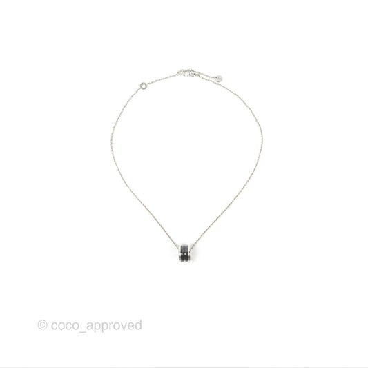 Bvlgari Save the Children Zero1 Necklace Black Ceramic Sterling Silver