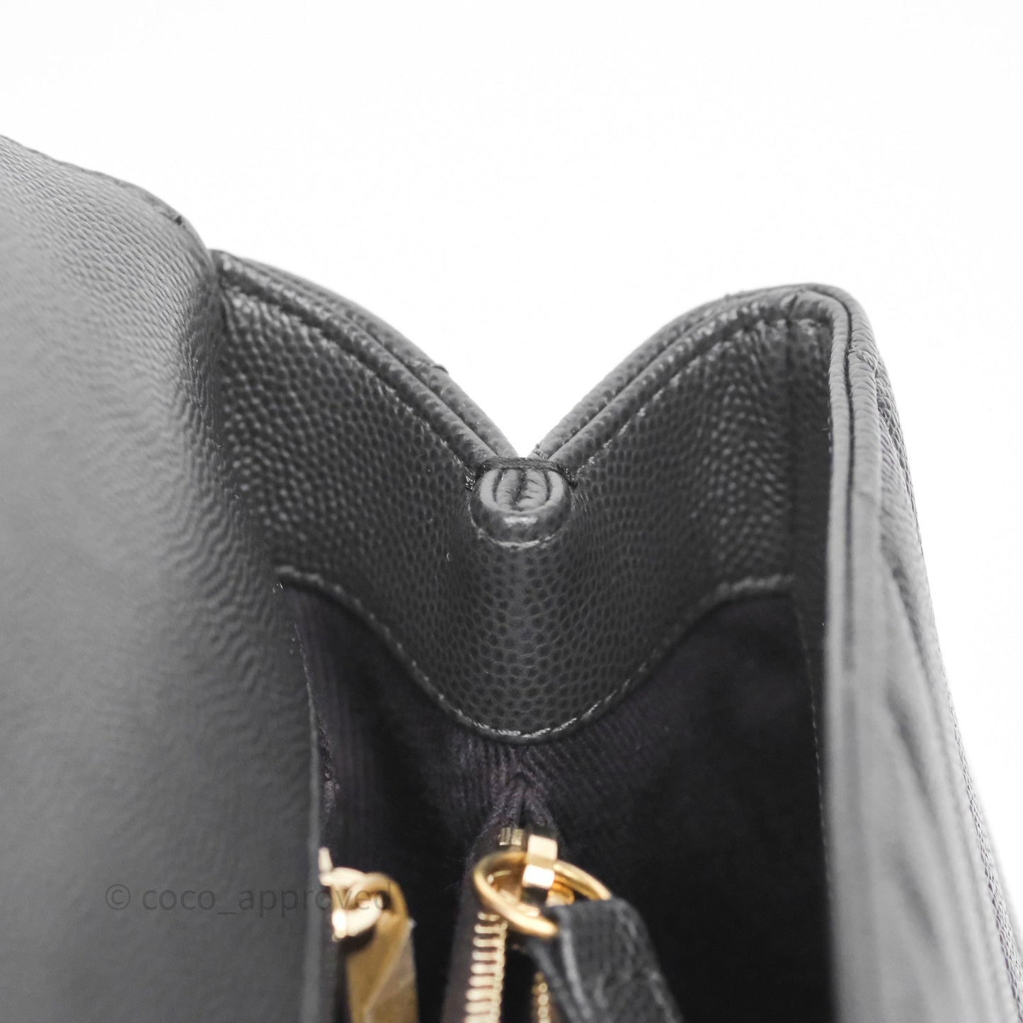 Chanel Medium Coco Handle Chevron Dark Grey Caviar Aged Gold Hardware