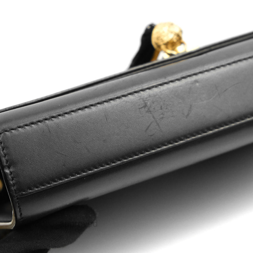Saint Laurent Medium Kate Tassel Chain Bag Black Smooth Calfskin Gold Hardware