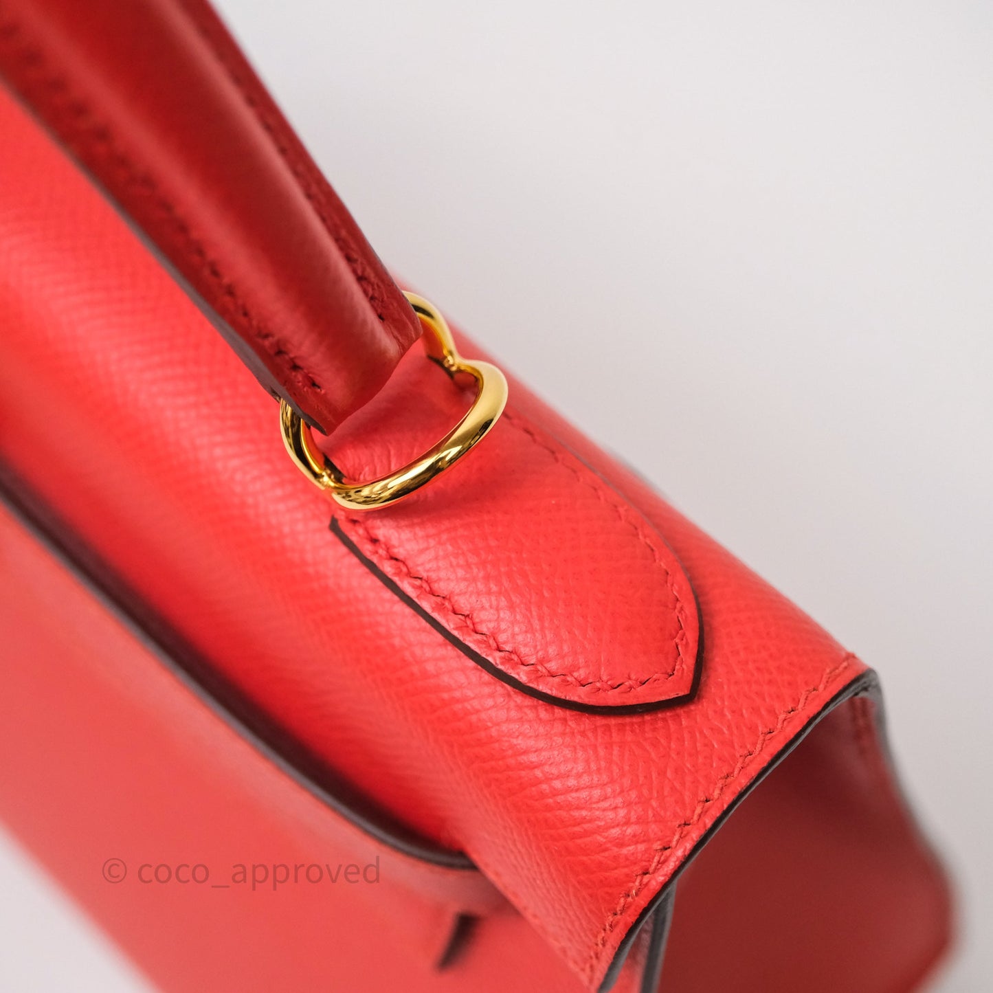 Hermès Kelly 28 Sellier Capucine 9T Epsom Gold Hardware