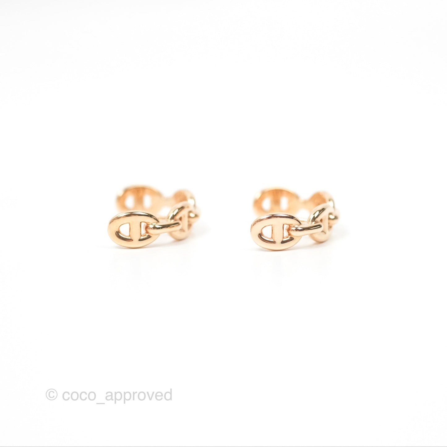 Hermès Chaine d'Ancre Enchainee Earrings Rose Gold