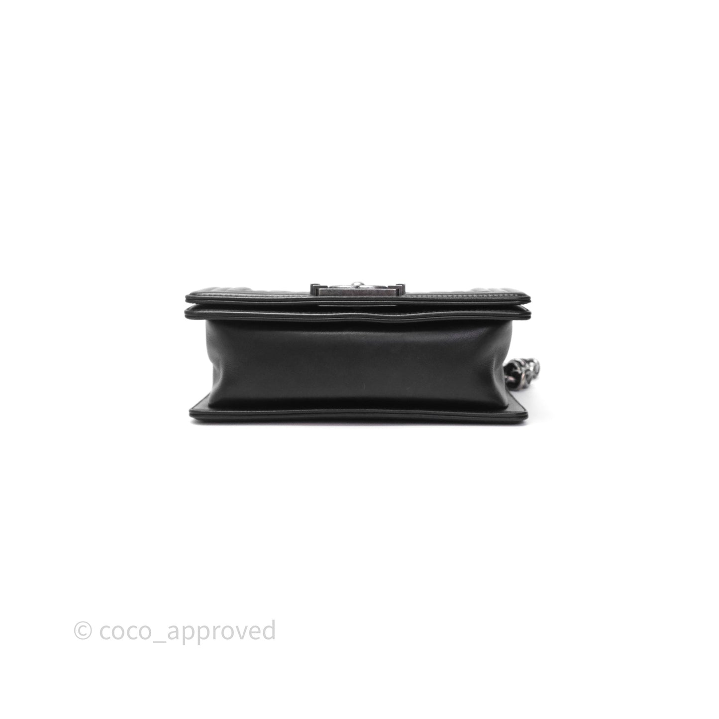 Chanel Small Boy Black Lambskin Ruthenium Hardware