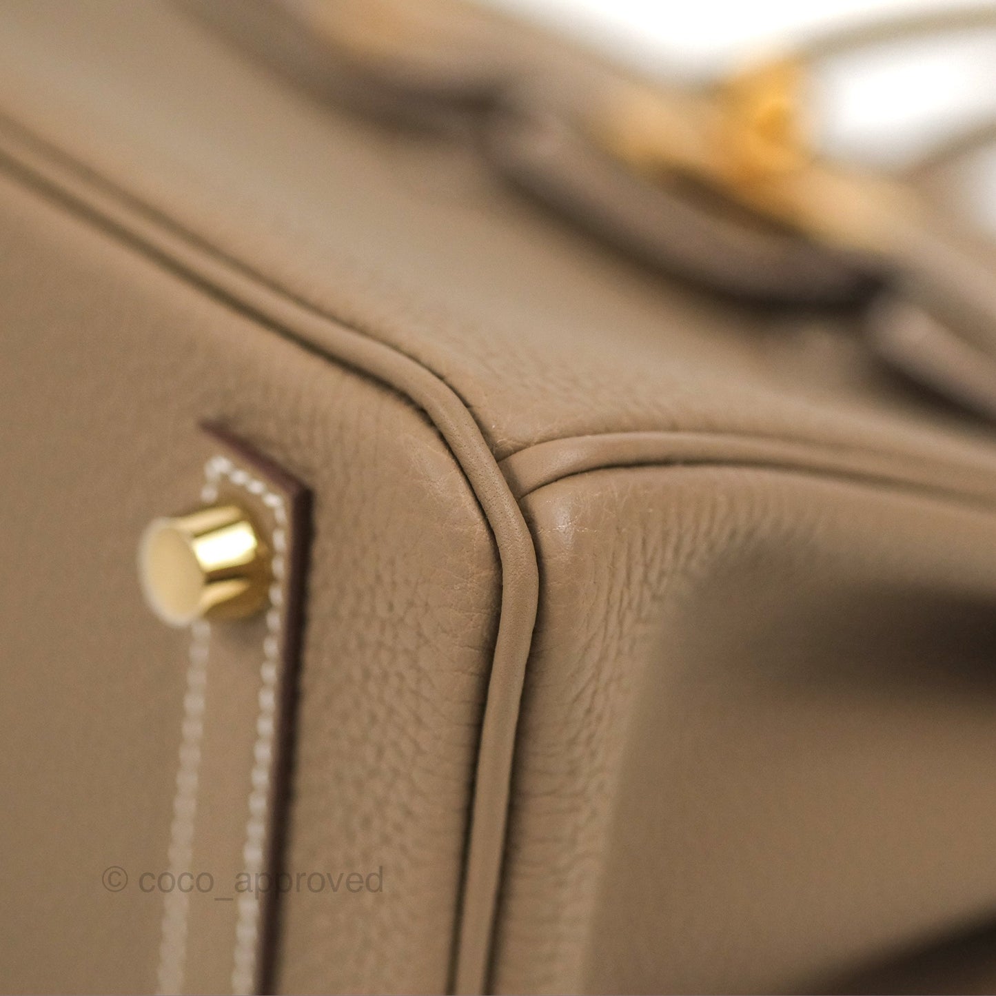 Hermes Birkin 25 Retourne Etoupe 18 Togo Gold Hardware