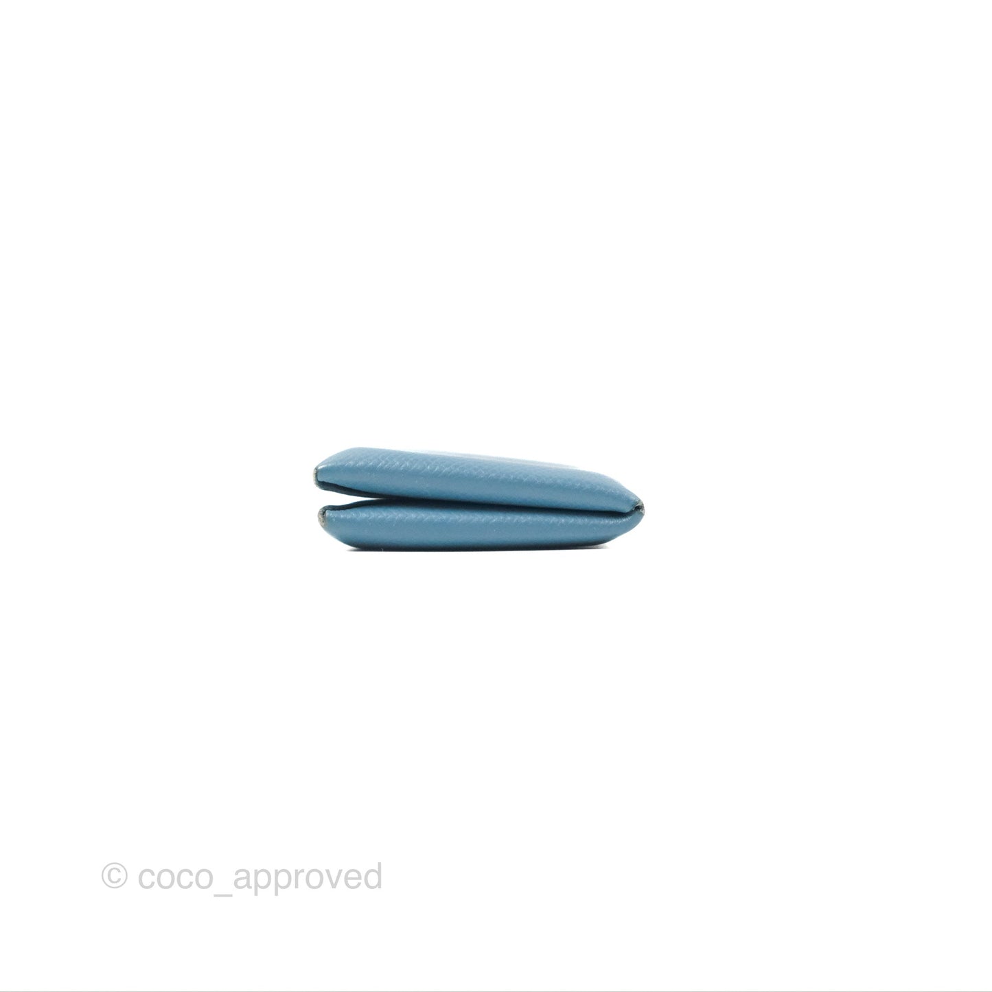 Hermès Calvi Card Holder Blue Epsom