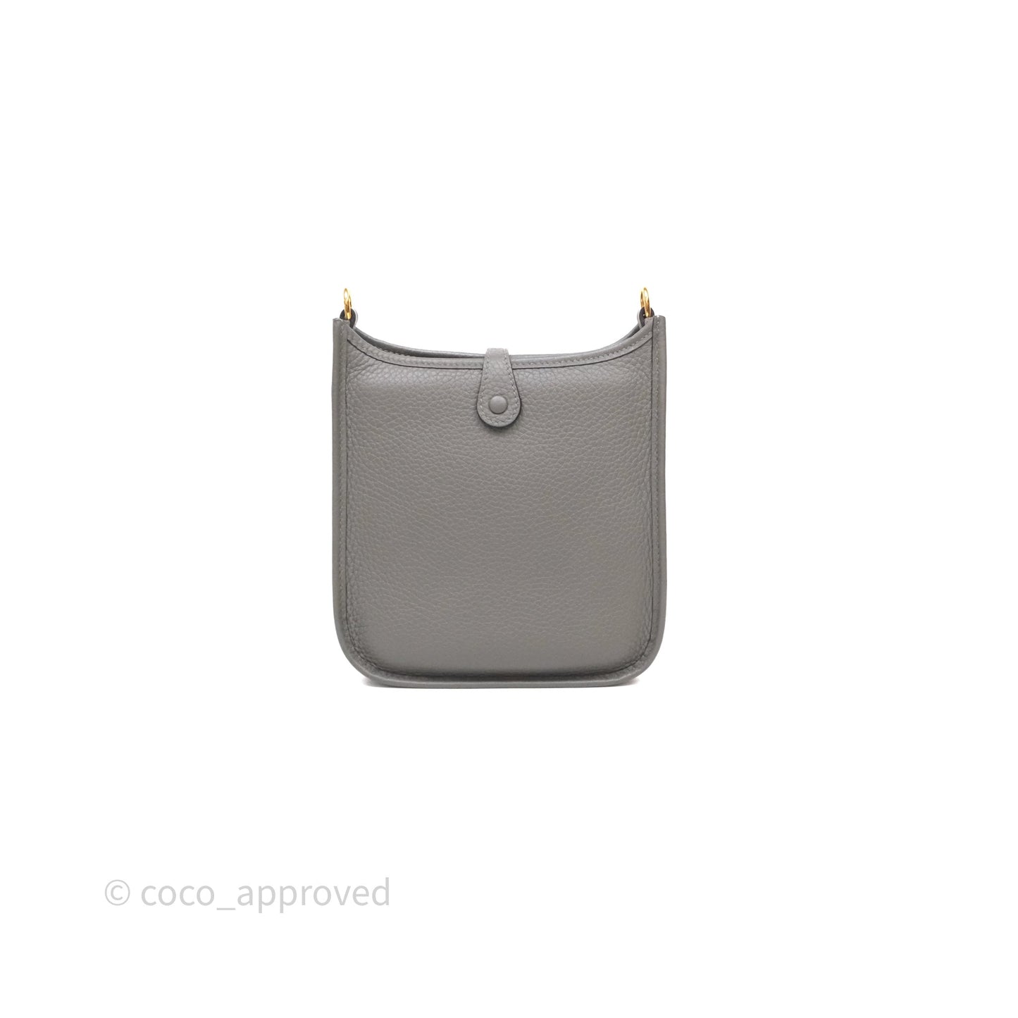 Hermès Mini Evelyne 16 Gris Meyer 0L Clemence Gold Hardware