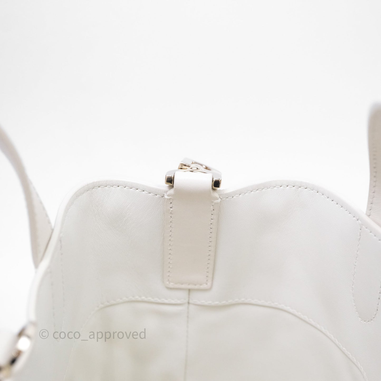 Christian Dior Small Toujours Vertical Tote Bag Latte Macrocannage Calfskin Gold Hardware