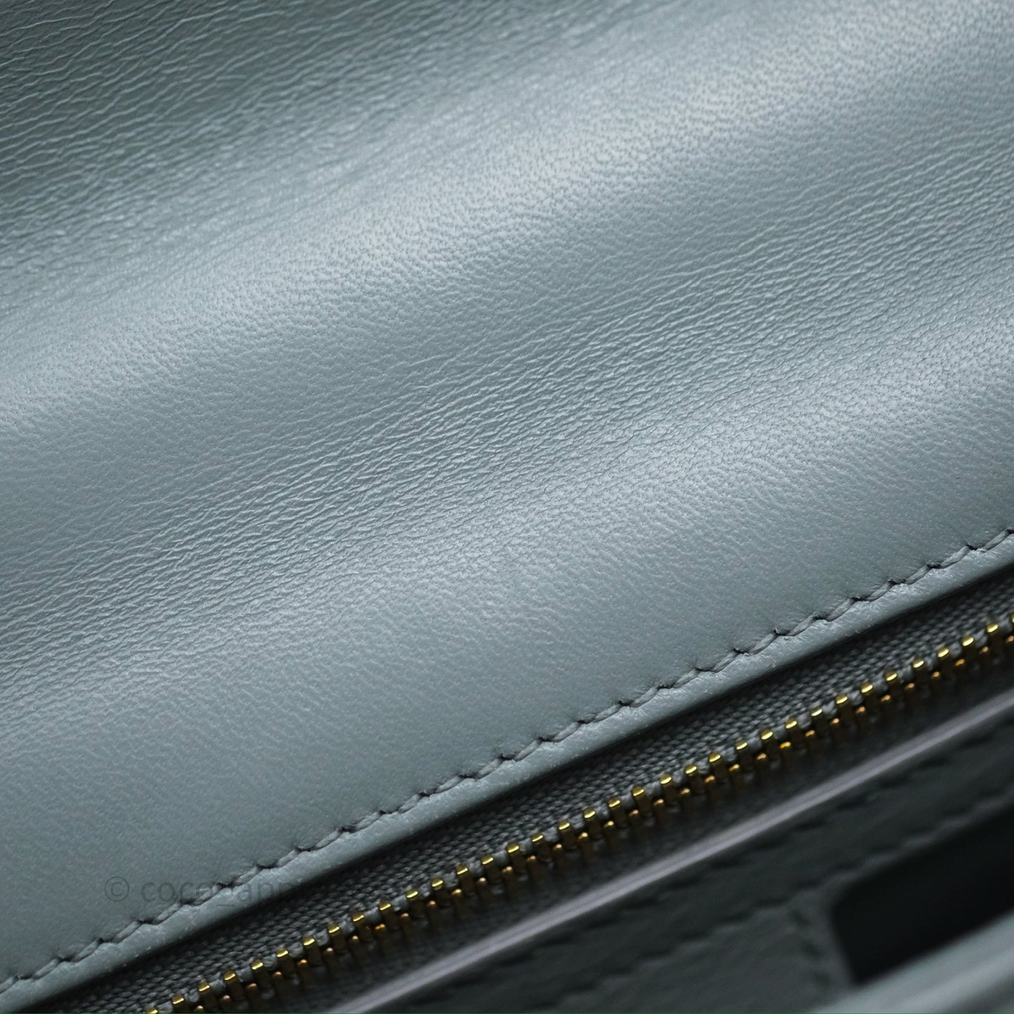 Dior Small Caro Bag Grey Supple Cannage Calfskin
