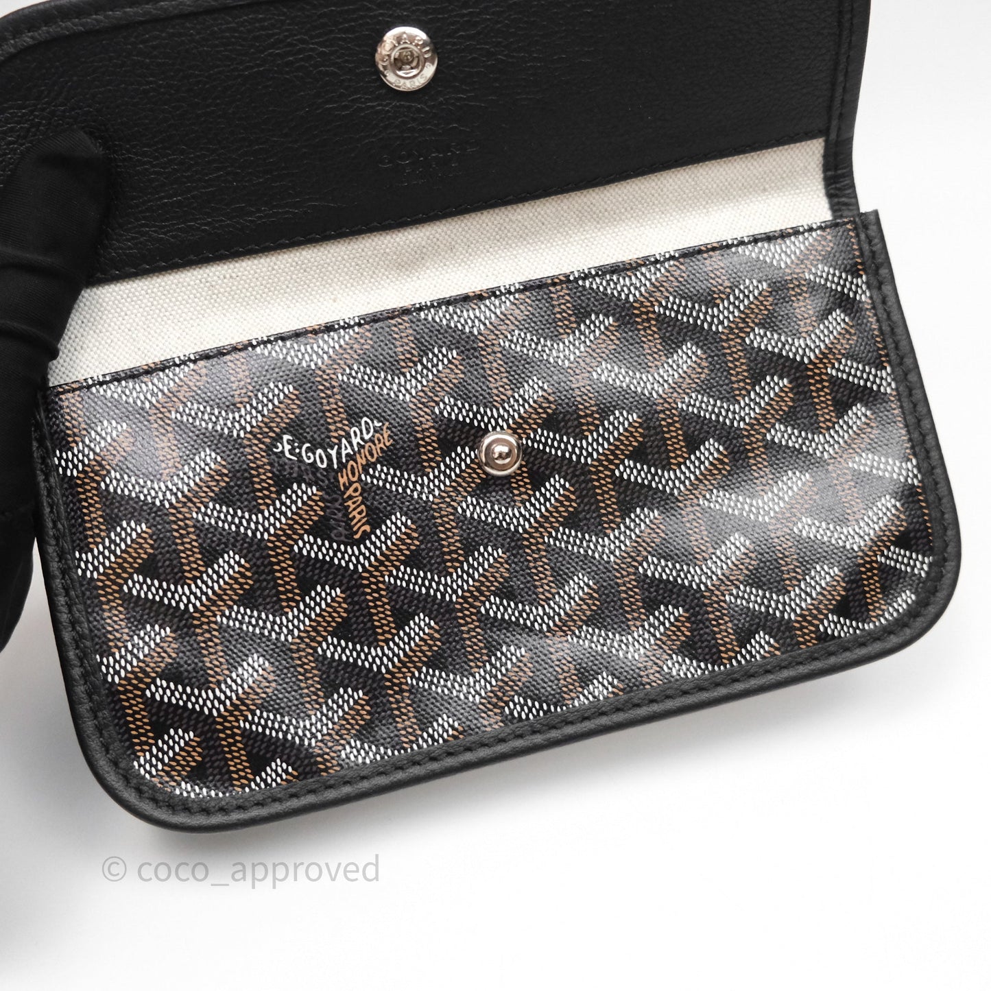 Goyard Bohème Hobo Bag Black Goyardine Canvas