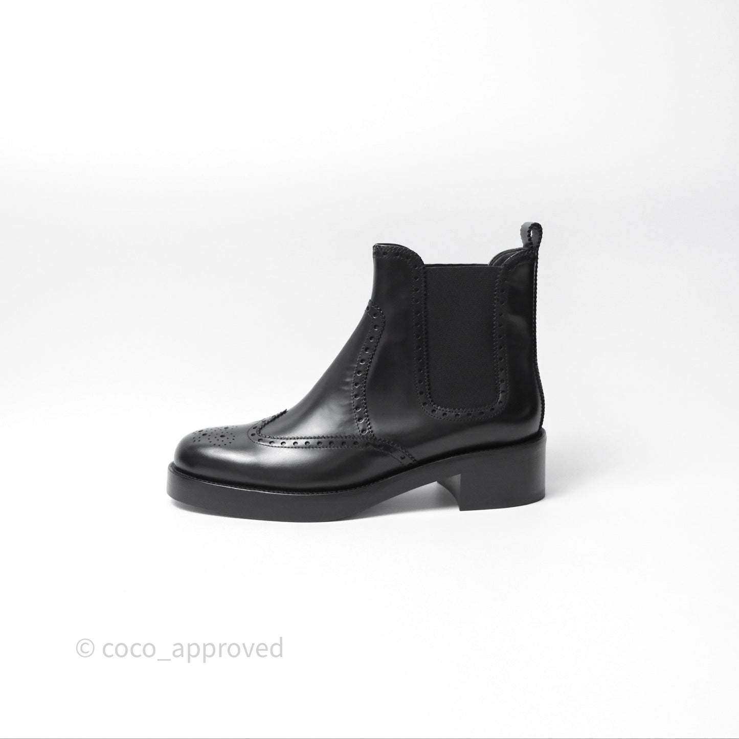 Hermès Hill Ankle Boot Black Calfskin Size 38