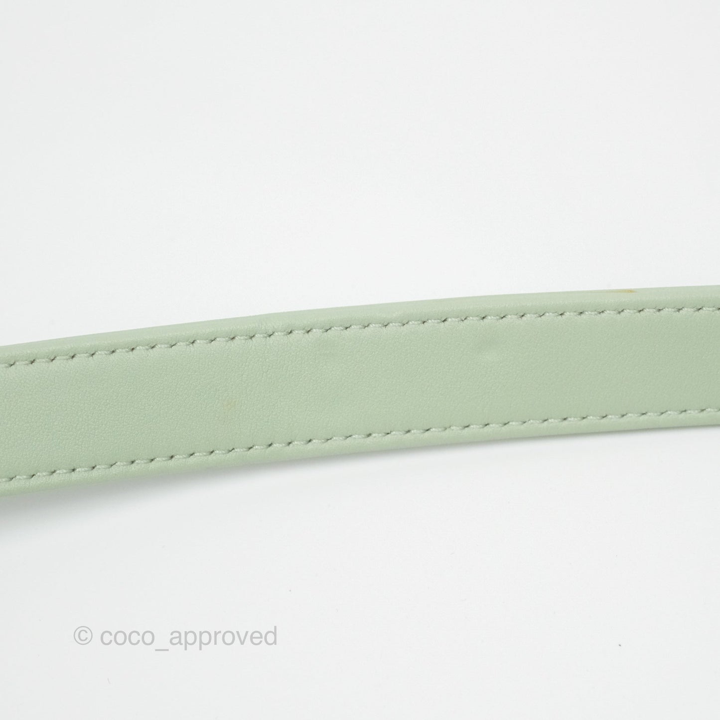 Chanel Medium Chevron Boy Mint Green Calfskin Silver Hardware