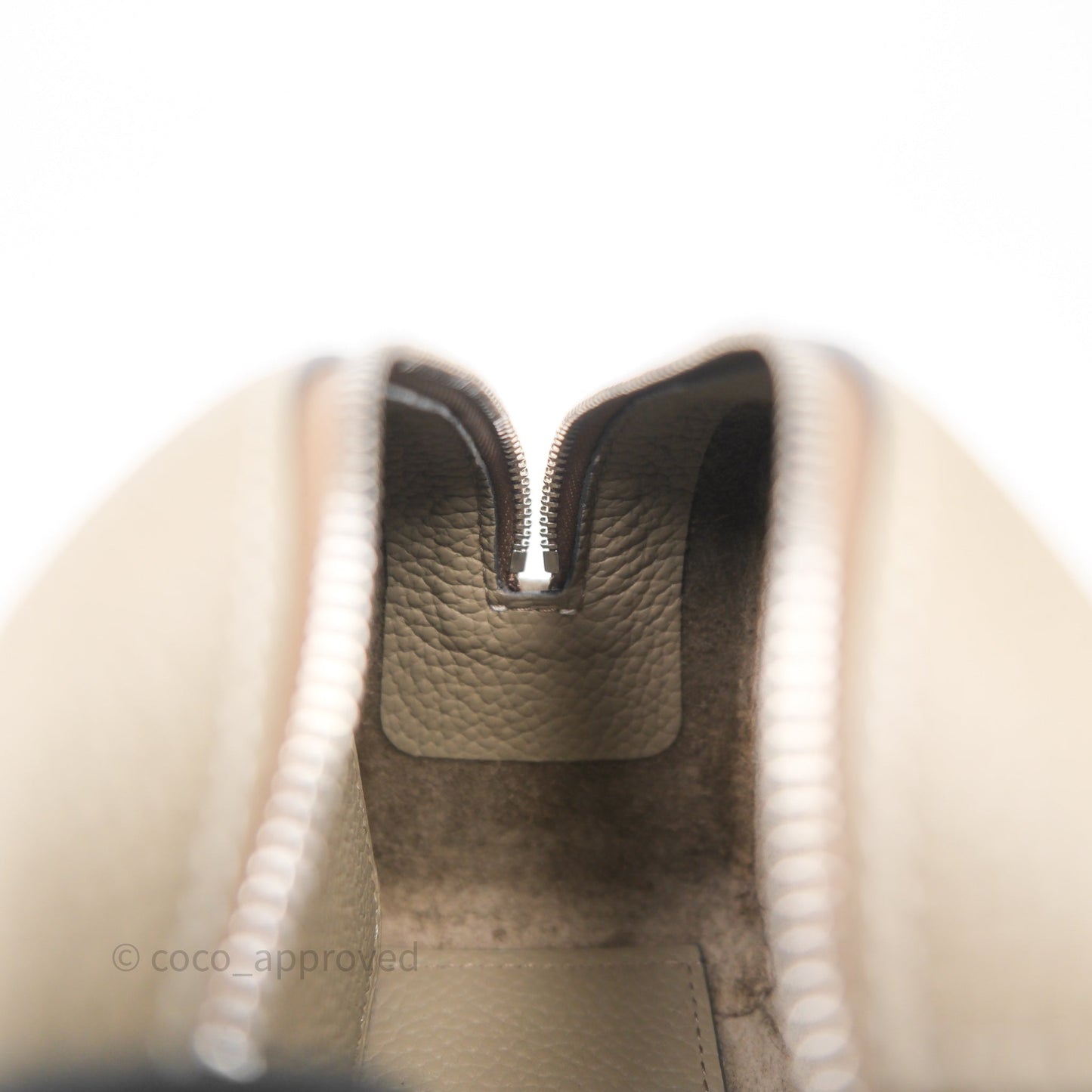 Delvaux Cool Box Nano Ivory Taurillon Soft Grained Calfskin Palladium Hardware