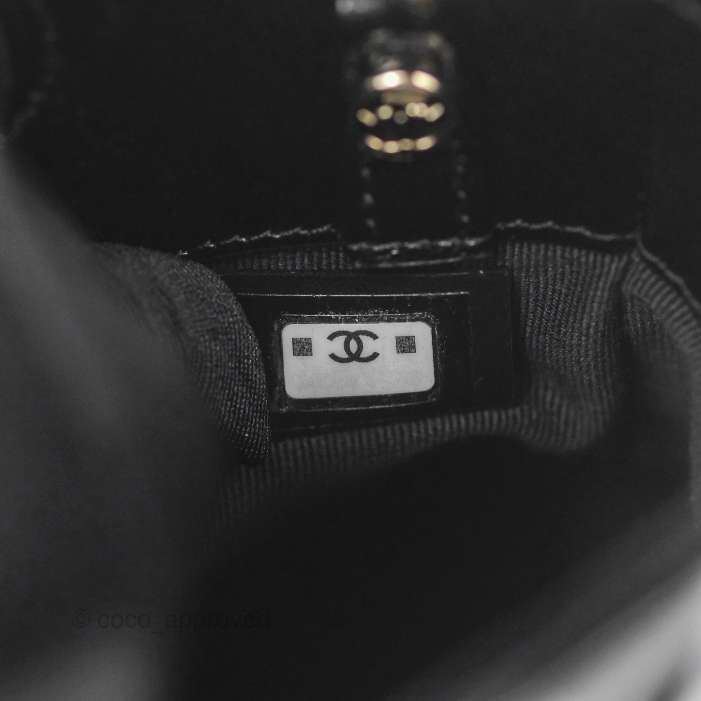 Chanel Nano 31 Black Shiny Lambskin Gold Hardware