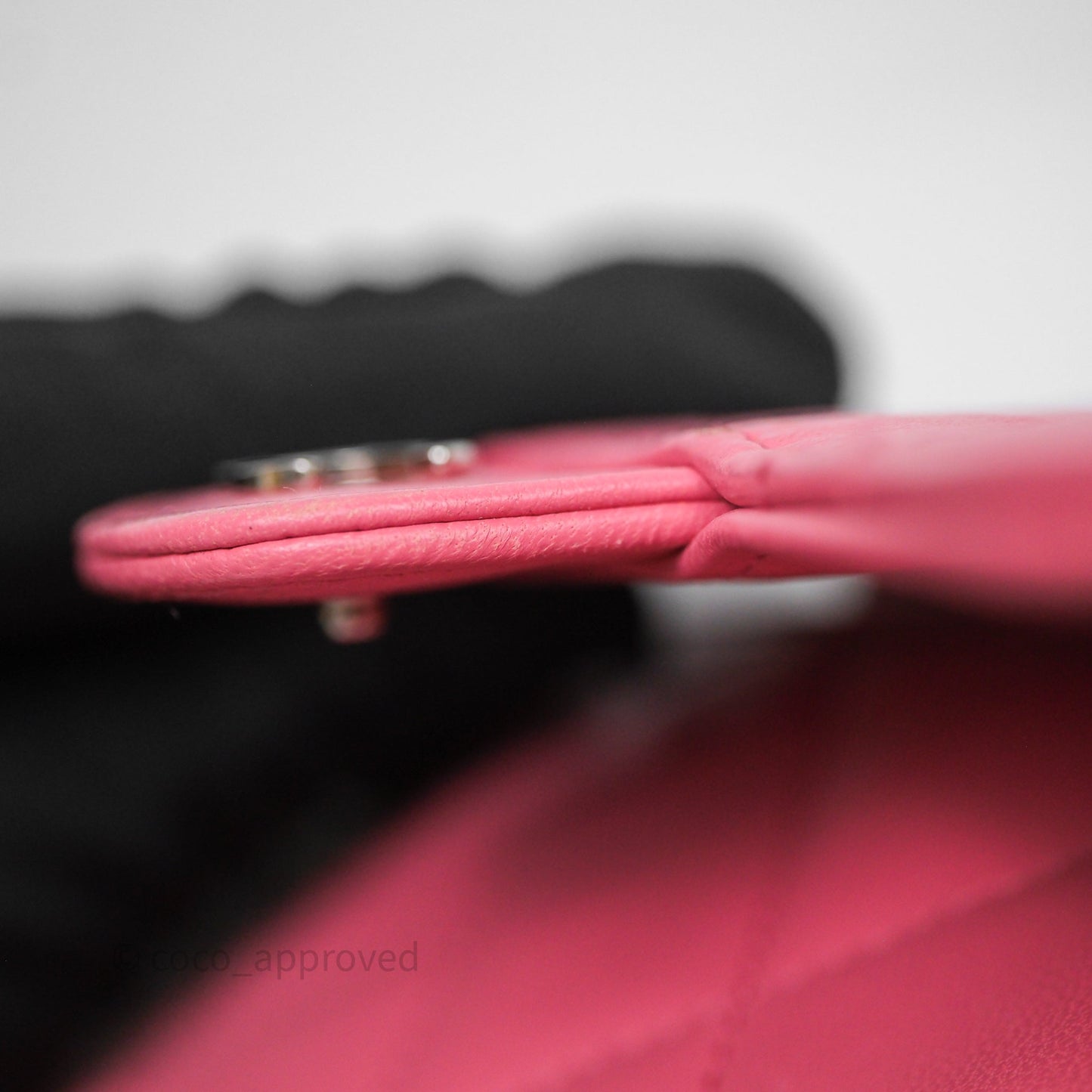 Chanel Classic Flap Wallet Pink Lambskin Silver Hardware
