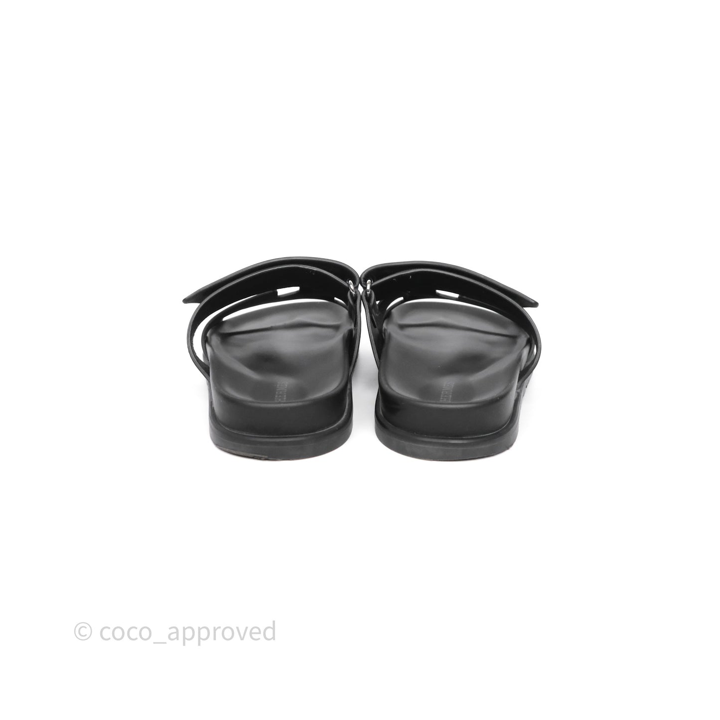 Hermès Chypre Sandal Calfskin Black Size 39