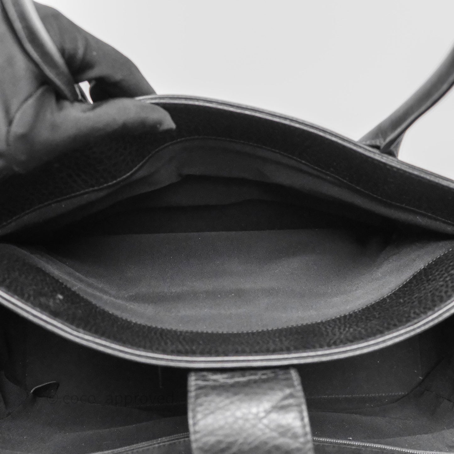 Chanel Executive Tote Bag Black Grained Calfskin Silver Hardware