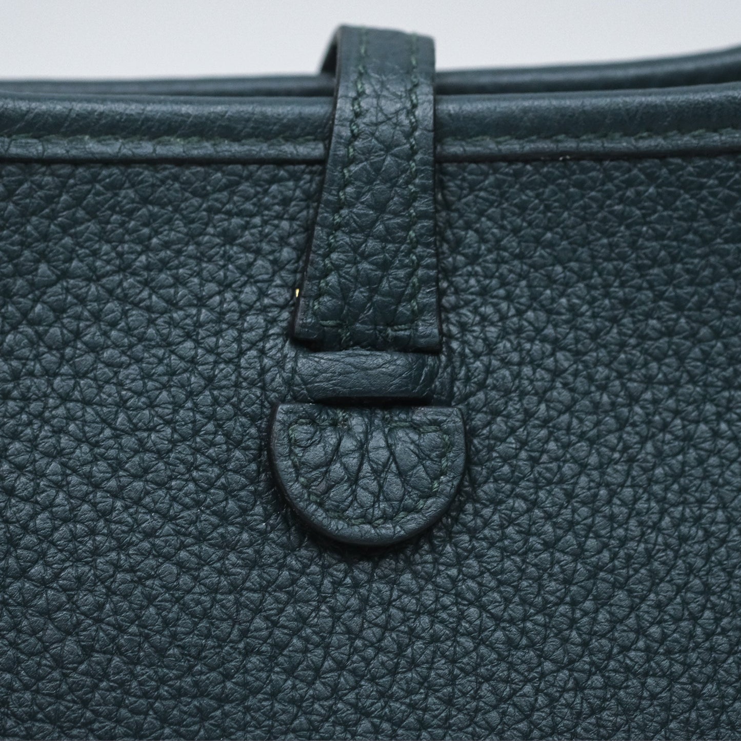 Hermès Mini Evelyne 16 Vert Cypres 6O Clemence Gold Hardware