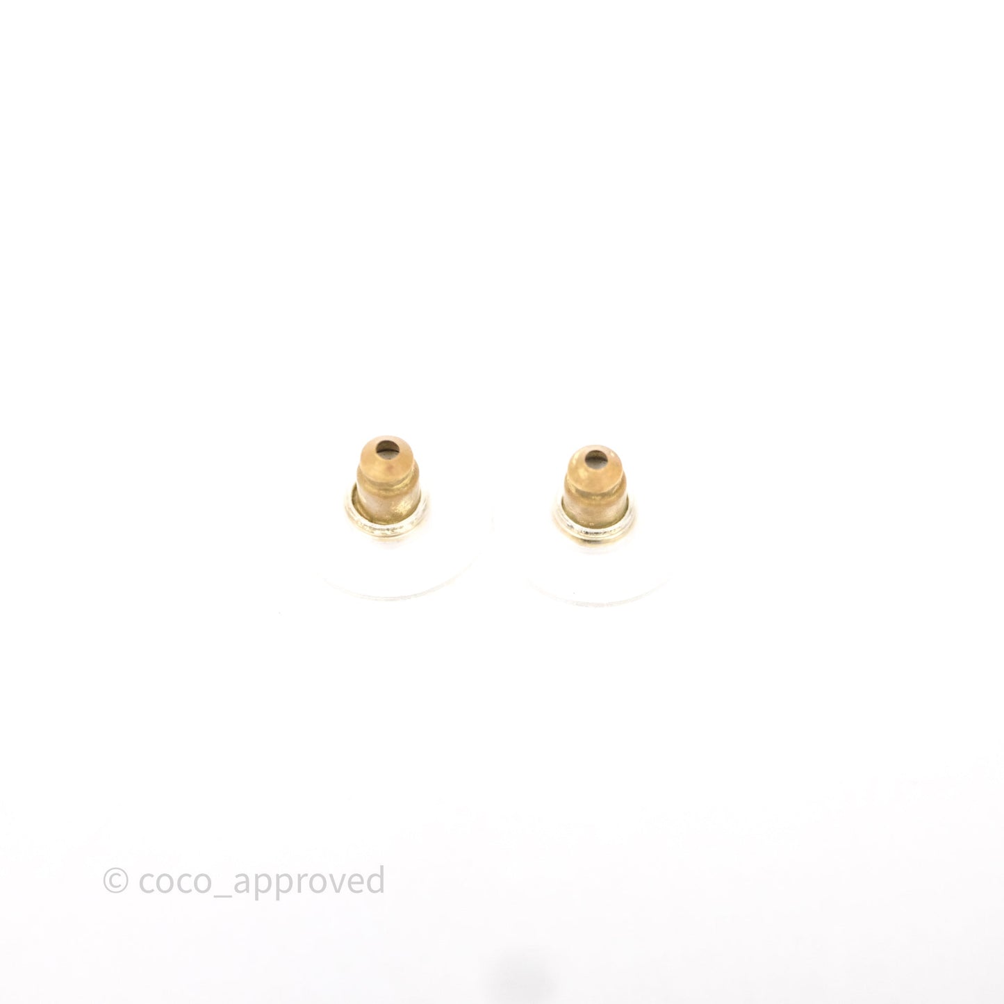 Chanel CC Crystal Drop Earrings Gold Tone 22S