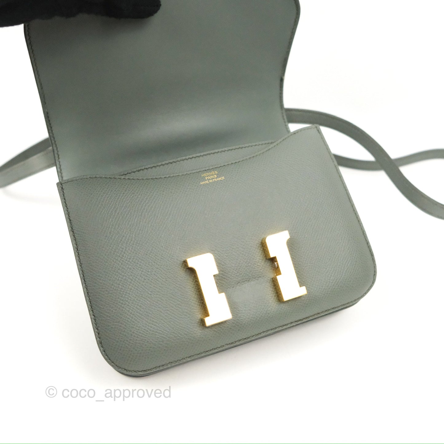 Hermès Constance Mini 18cm Vert Amande Epsom Gold Hardware