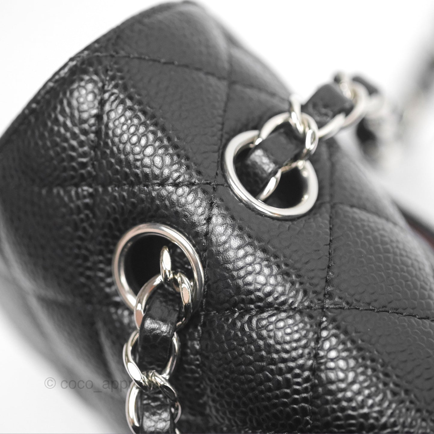 Chanel Classic M/L Medium Flap Quilted Black Caviar Silver Hardware