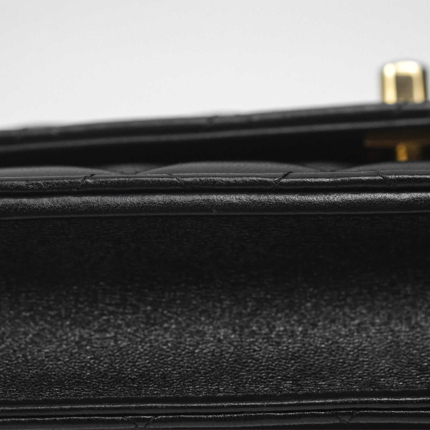 Chanel Quilted Dynasty Wallet on Chain WOC Black Shiny Lambskin Gold Hardware