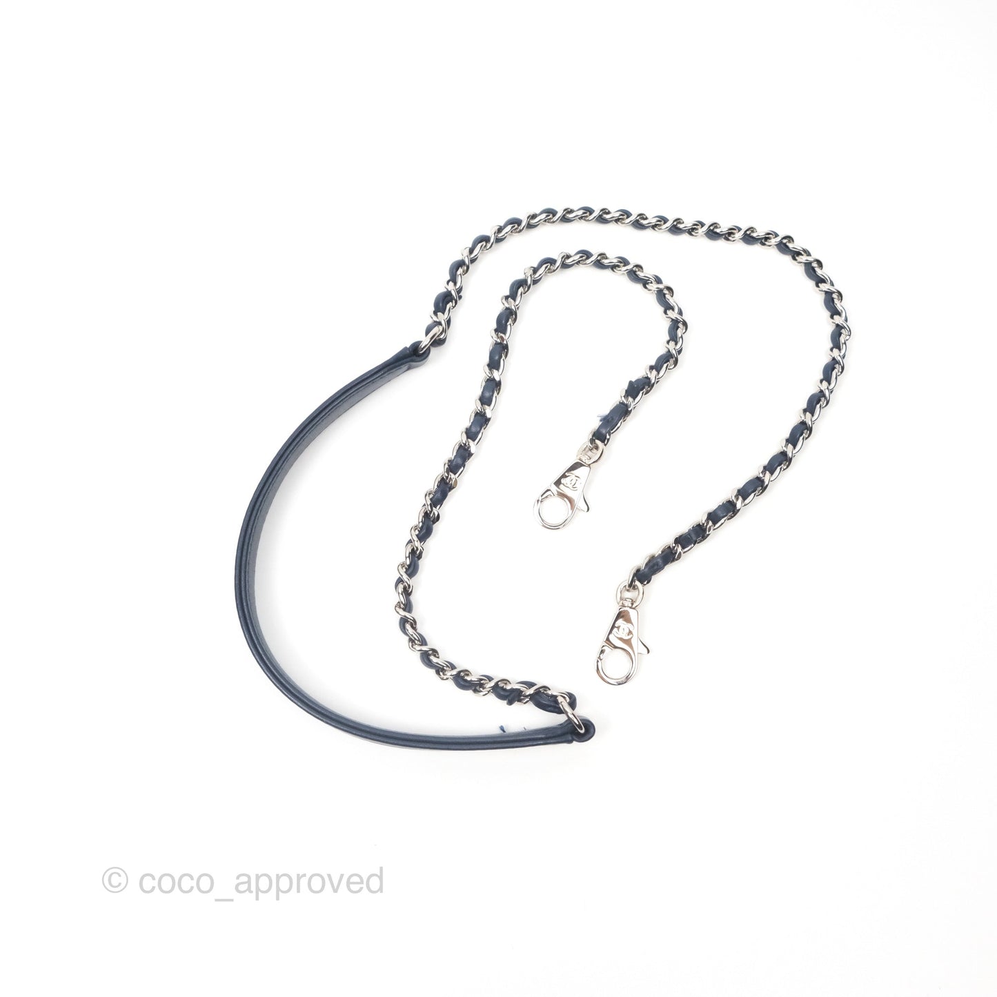 Chanel Small Coco Handle Quilted Contrast Stitch Denim Silver Hardware