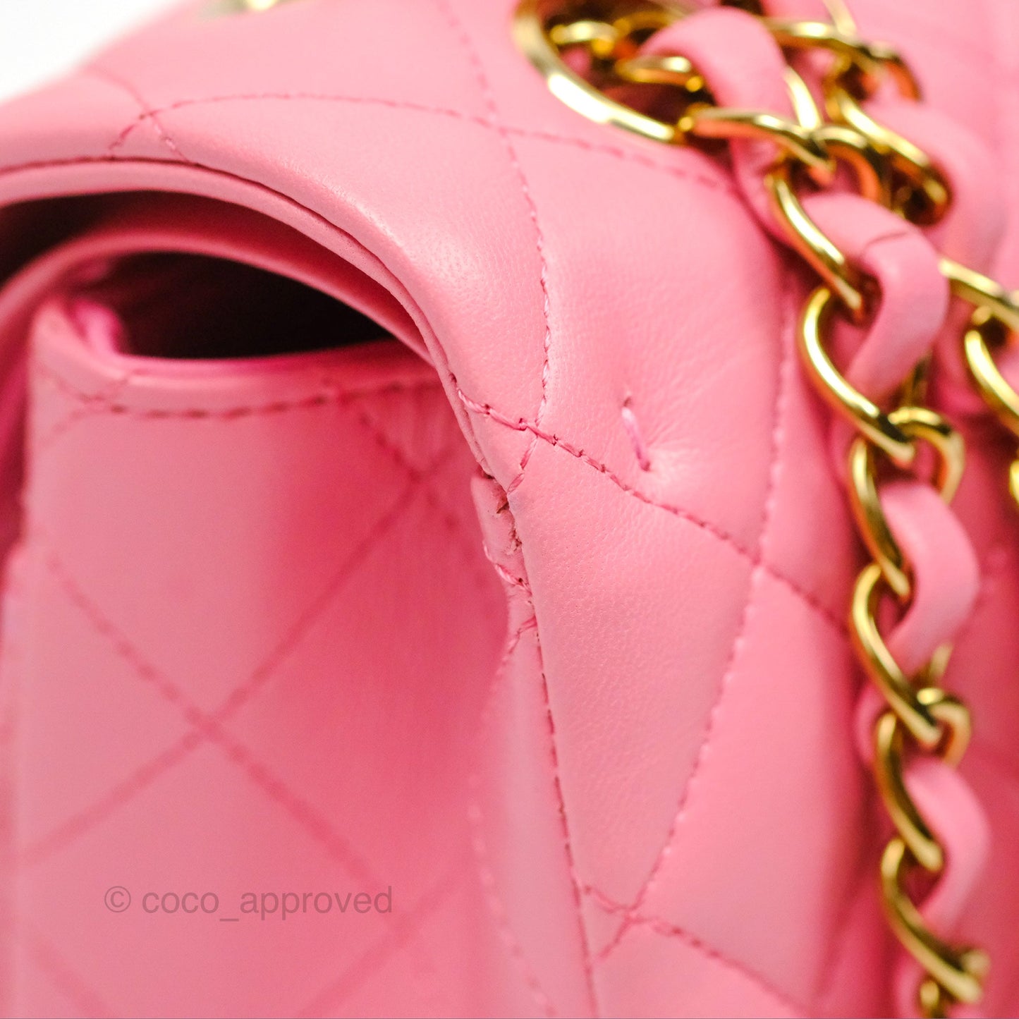 Chanel Small Classic Quilted Flap Pink Lambskin Gold Hardware