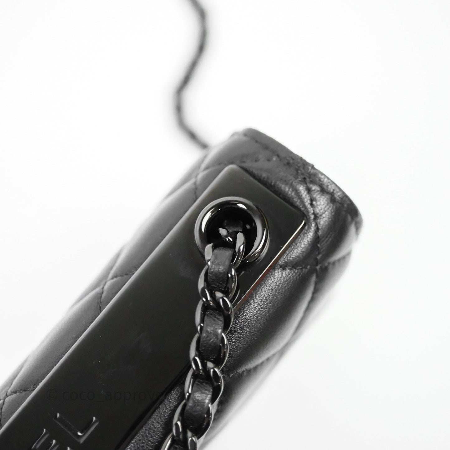 Chanel Quilted Trendy CC WOC Wallet On Chain So Black Lambskin