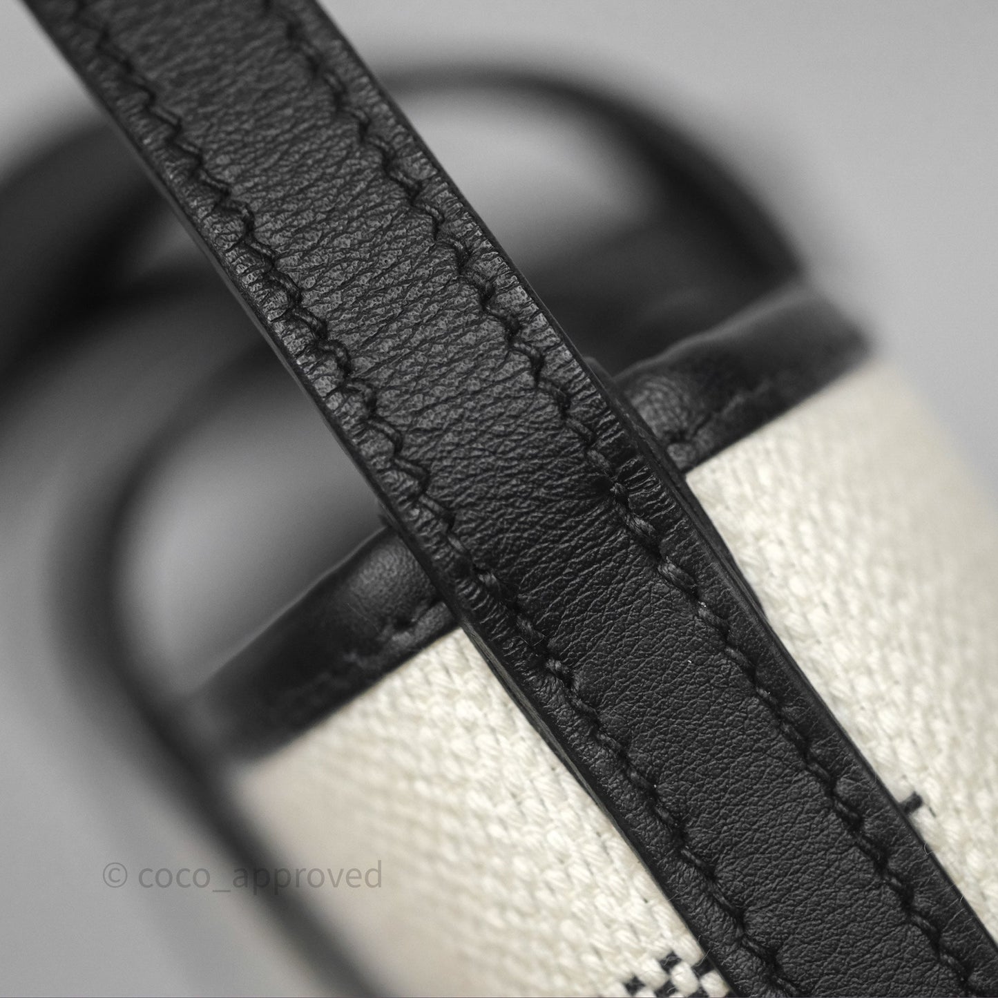 Hermès Cabas H En Biais 27 Noir 89 Swift/Canvas