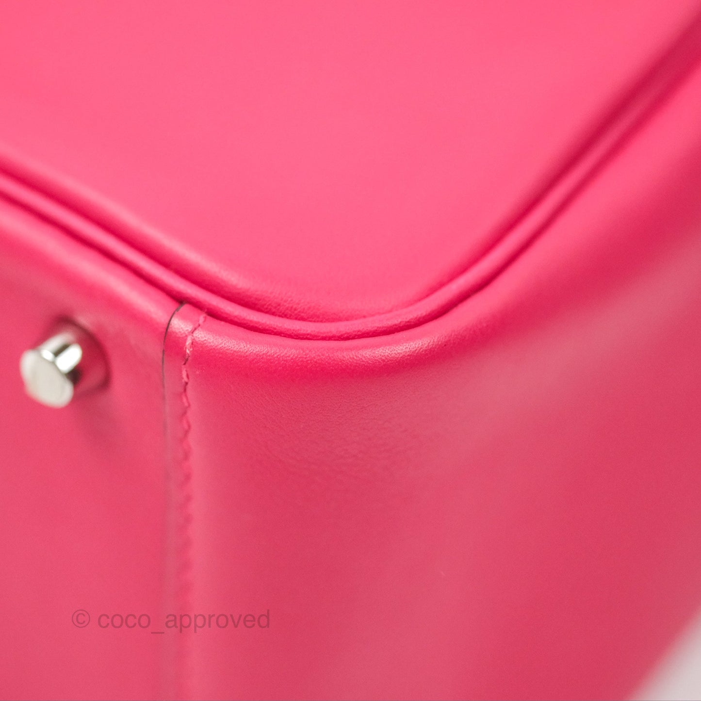 Hermès Mini Lindy 20 Framboise / Rouge Sellier Swift Palladium Hardware