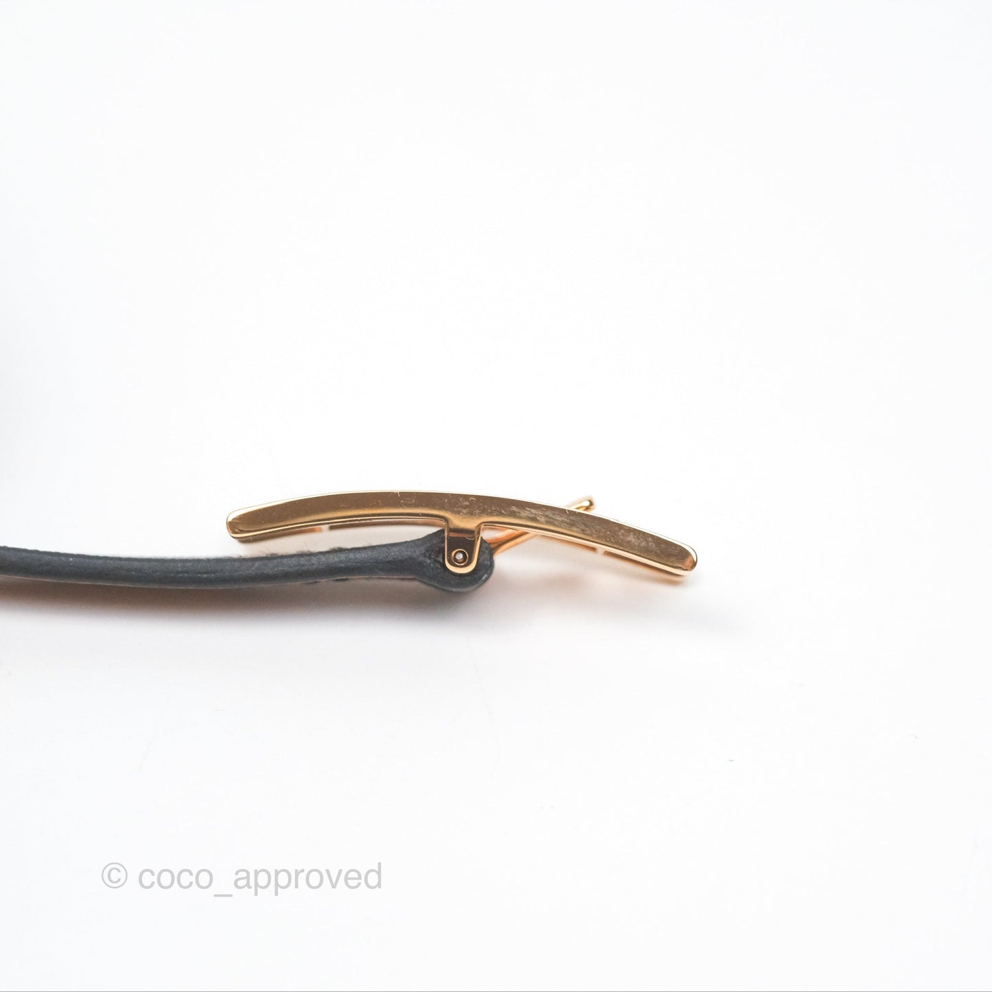 Hermès Behapi Double Tour Bracelet in Noir Swift Rose Gold Hardware