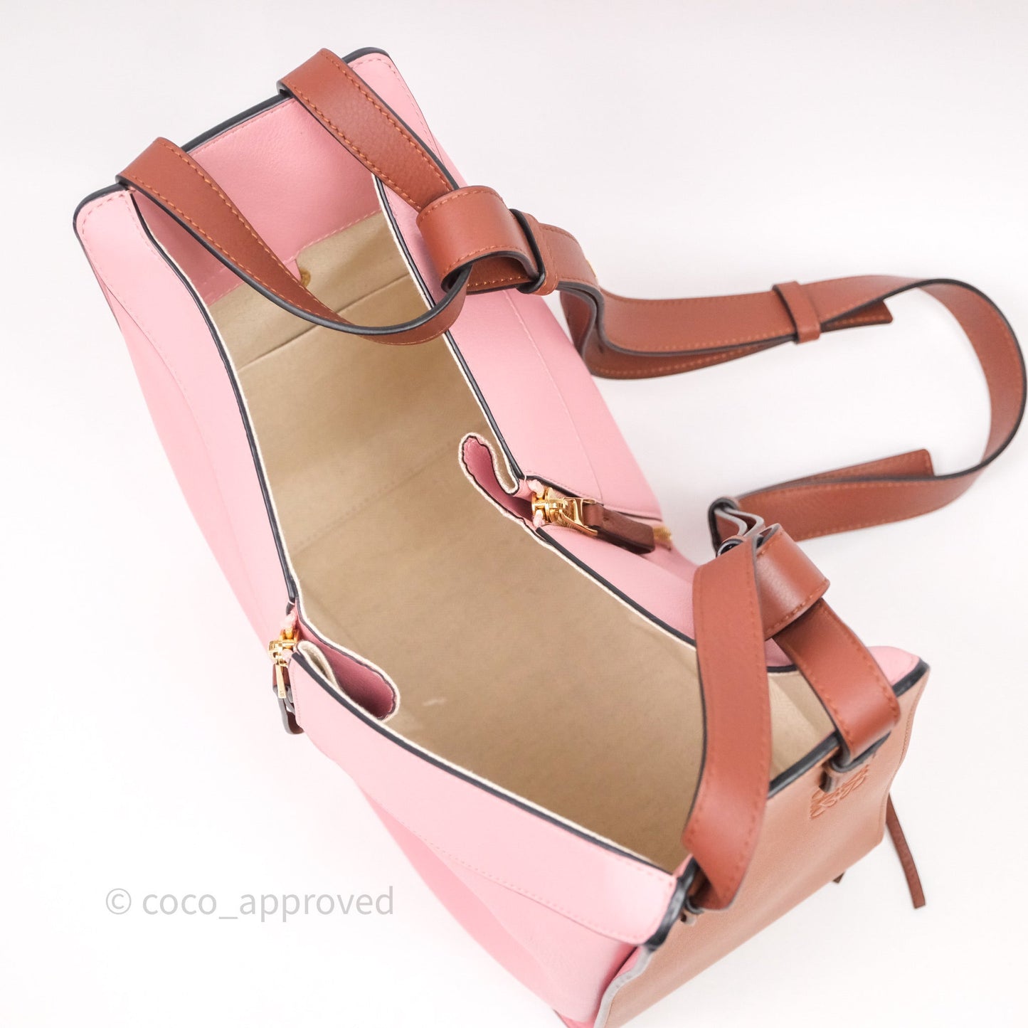 Loewe Small Hammock Shoulder Bag Pink Tan