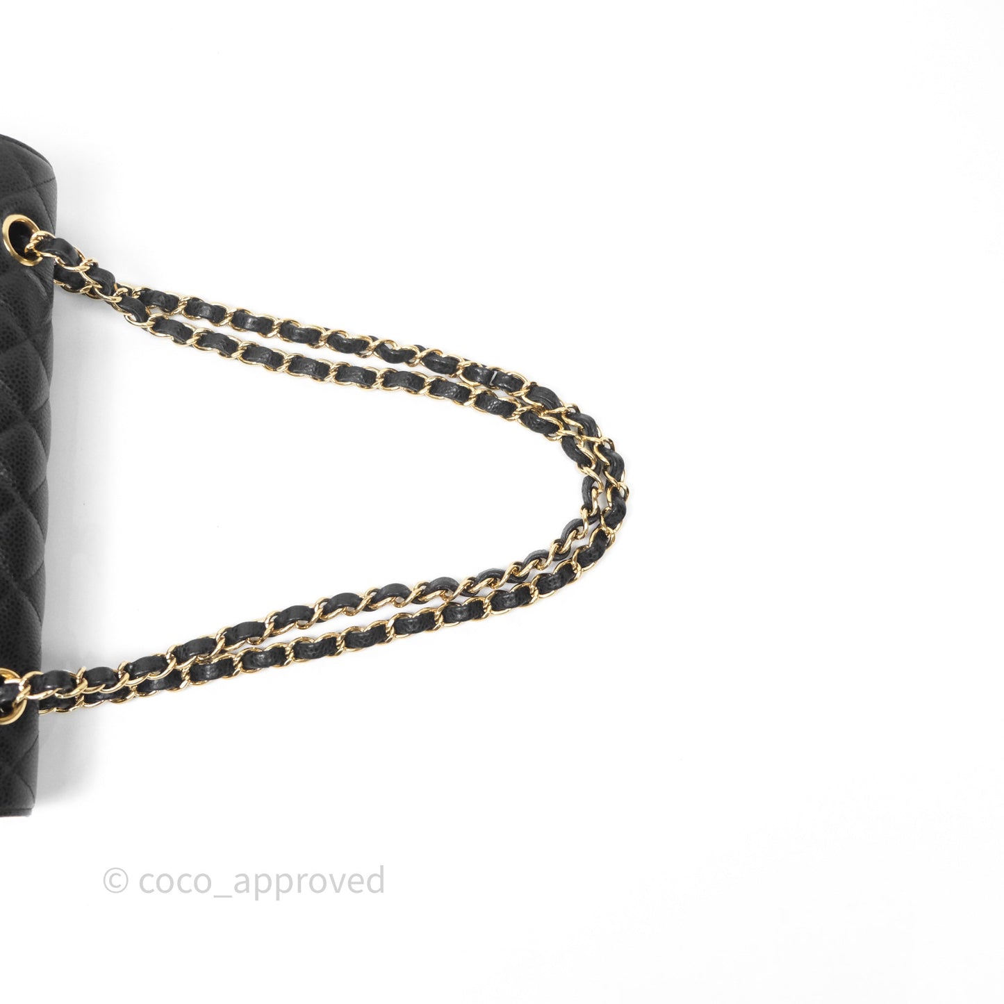 Chanel Classic Medium Flap Quilted Black Caviar Gold Hardware