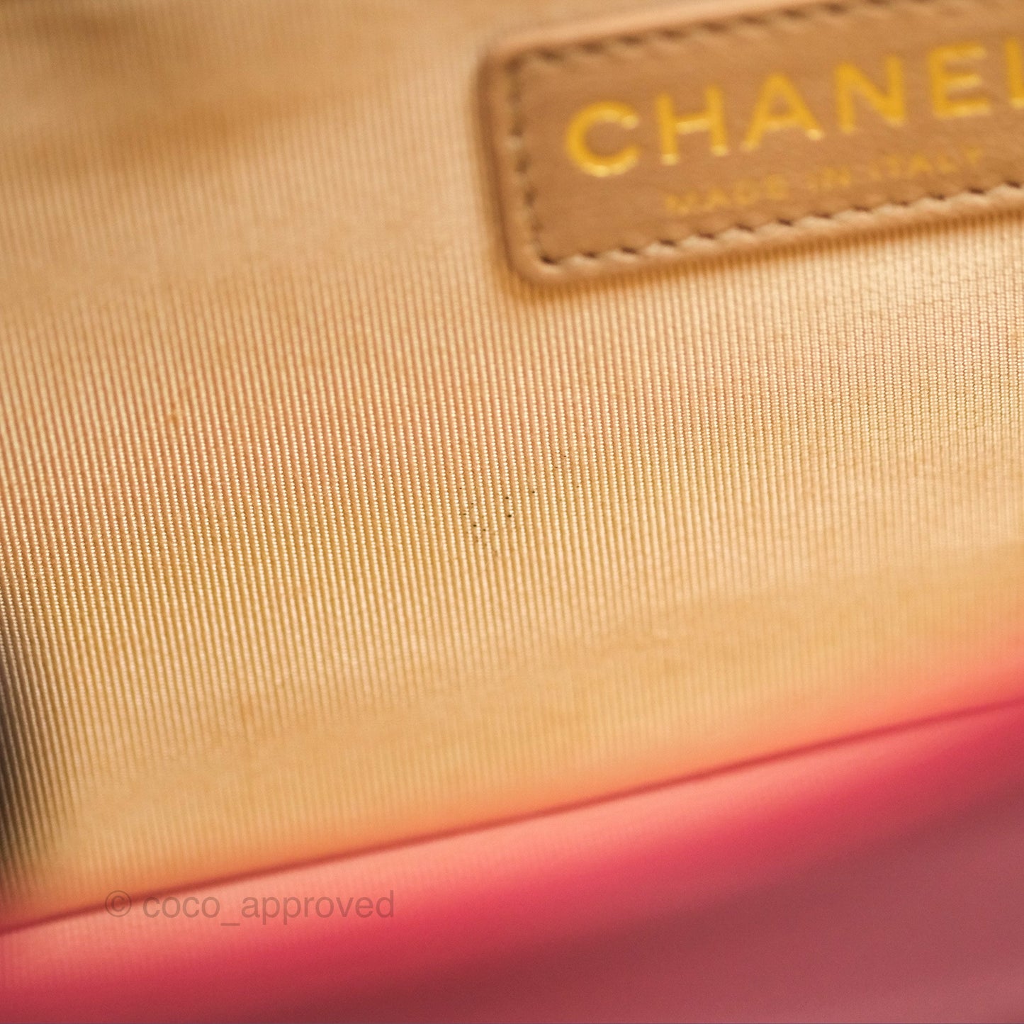 Chanel Chevron Shoulder Bag Red Calfskin Aged Gold Hardware