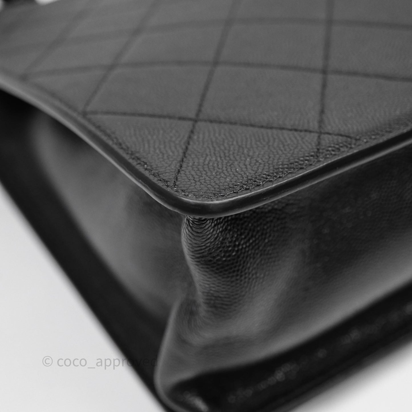 Chanel So Black Quilted Caviar Tote bag